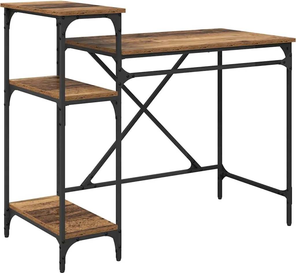 Scrittoio SYFAX™ Legno Vecchio 105x50 | Arredo Studio Multistrato