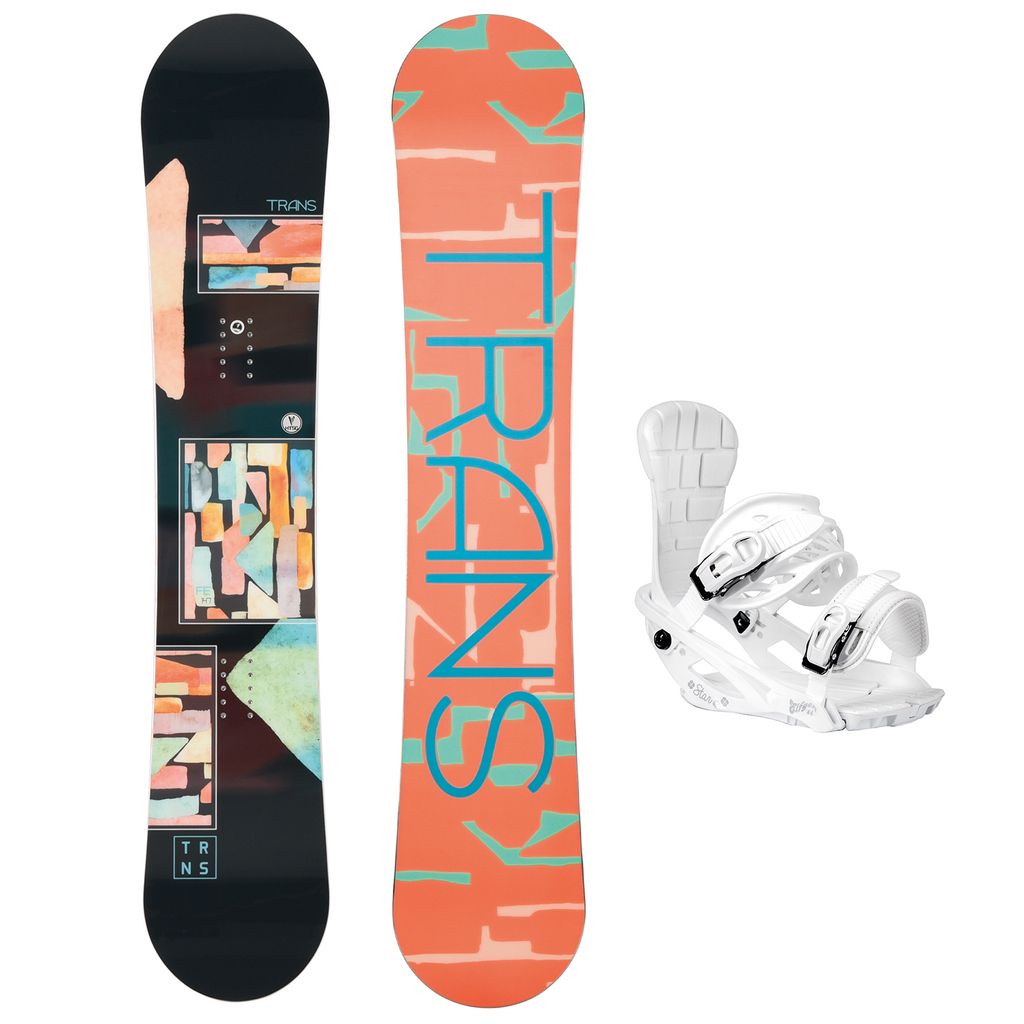 Trans Damen Snowboard Set FE 147 cm Schwarz + Pipe M Produktbild 1