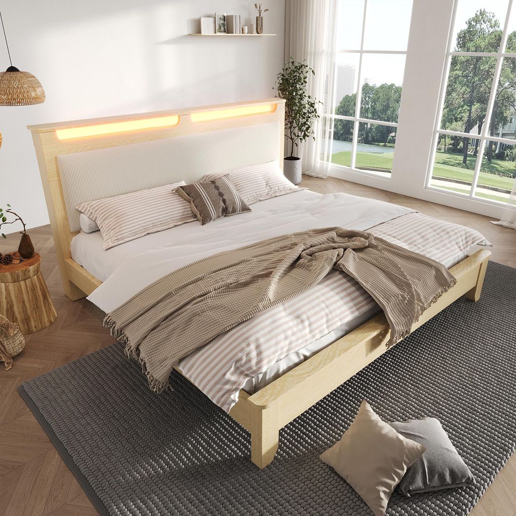 MODFU Lit avec Rangement 160x200 cm - Lit Double avec Image du produit 