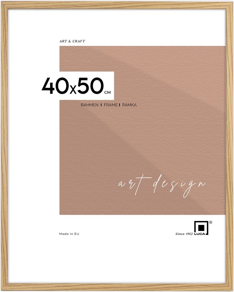 LUCA Frames, FDM, Bilderrahmen, Farbe Eiche, 40x50 cm