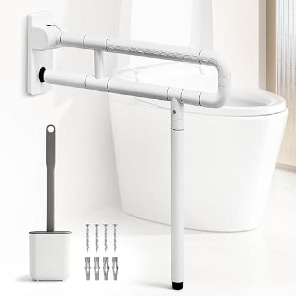 Wc Haltegriff Klappbar 1 Stück, 70 Cm Wandstützgriff Mit Rutschfester Oberfläche, Für Senioren Schwangere Und Menschen Mit Eingeschränkter Mob...