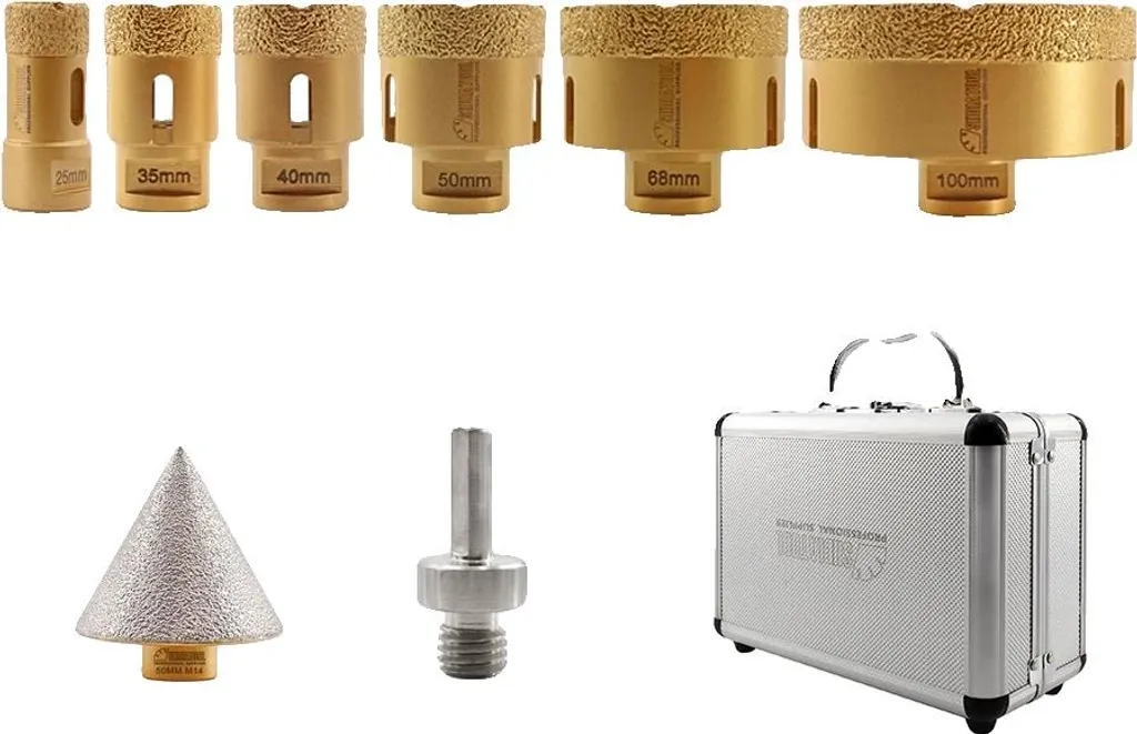Fini le carrelage cassé : 8 forets diamantés M14 pour perçage propre
