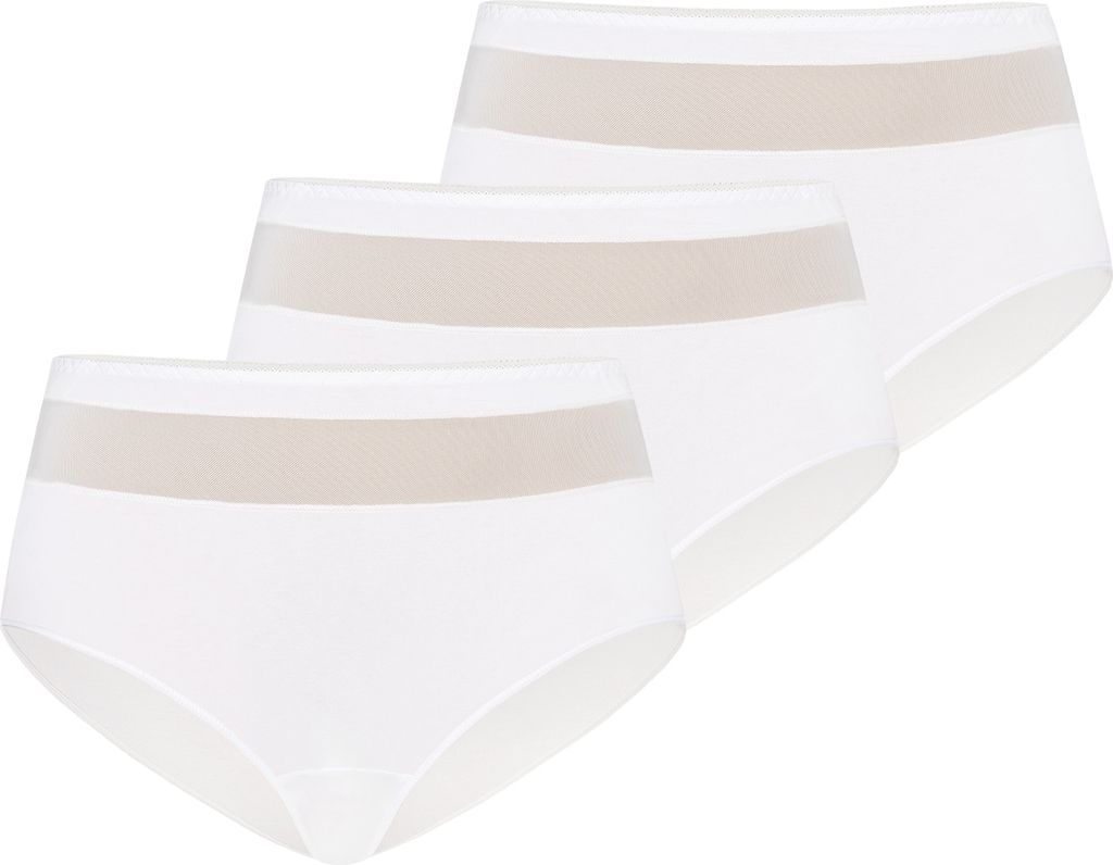 Teyli 3er Pack: Hohe Taille Baumwollslip Vera Female 1126-3 weiß XXL