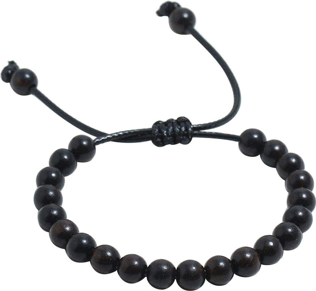 Handgefertigtes Uni-Armband aus Wachsseil aus Holzperlen, spiritueller Handschmuck, Geschenk-1#