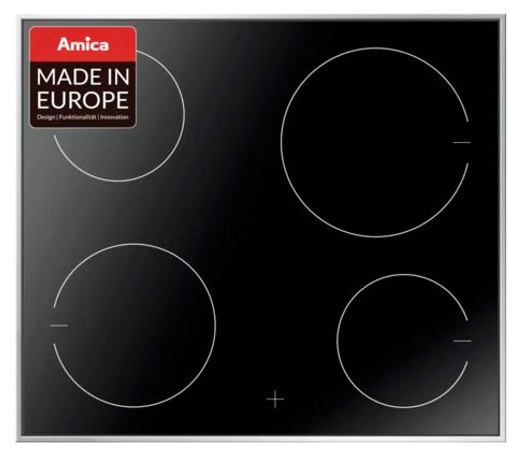 Amica EC 744 100 E, Schwarz, Integriert, 60 cm, Produktbild 