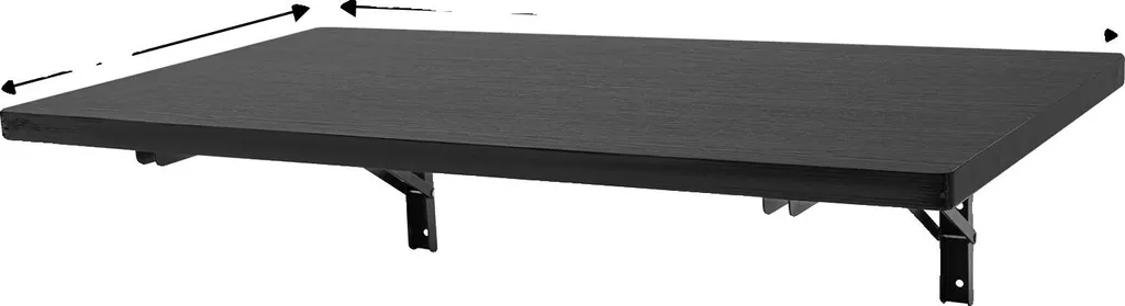 Poste de travail pliable noir gain de place idéal pour petit garage 80cm