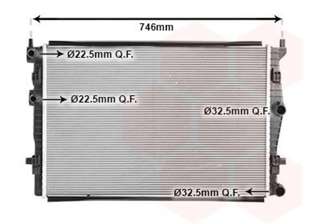 Radiateur moteur pour VW Golf 8 et Touran 5T1 - Solution Van Wezel 58012733