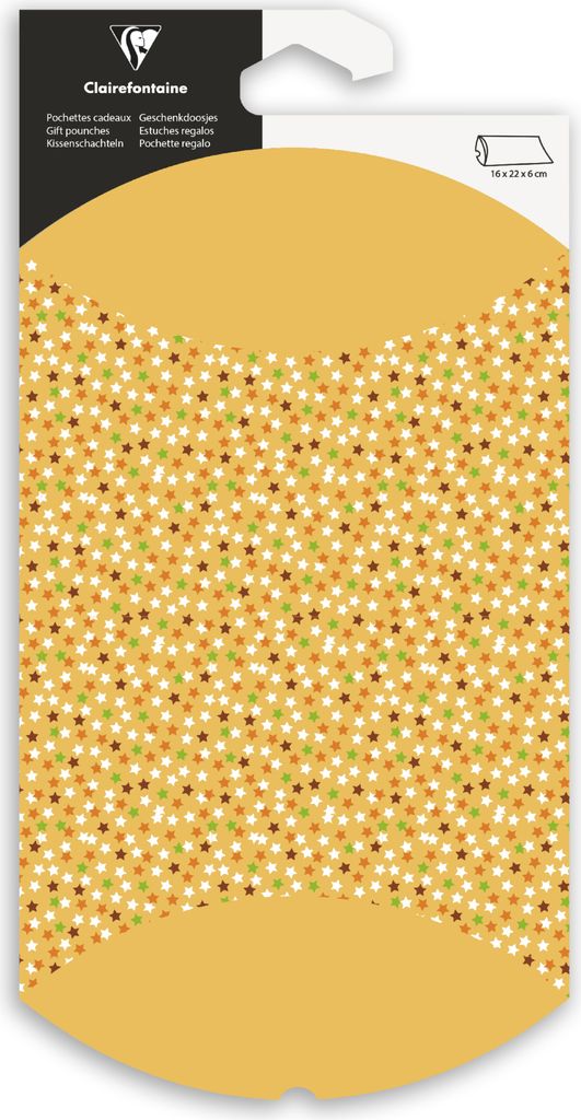 Clairefontaine 6x Geschenketui, 16x22cm, Sterne - Mehrfarbig 618003C