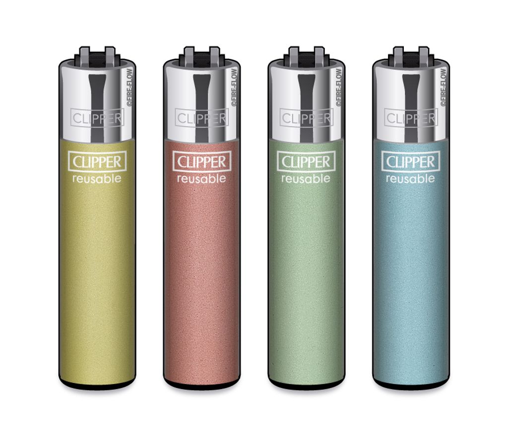 Clipper® Feuerzeuge 4er Set: Crystal Pastell