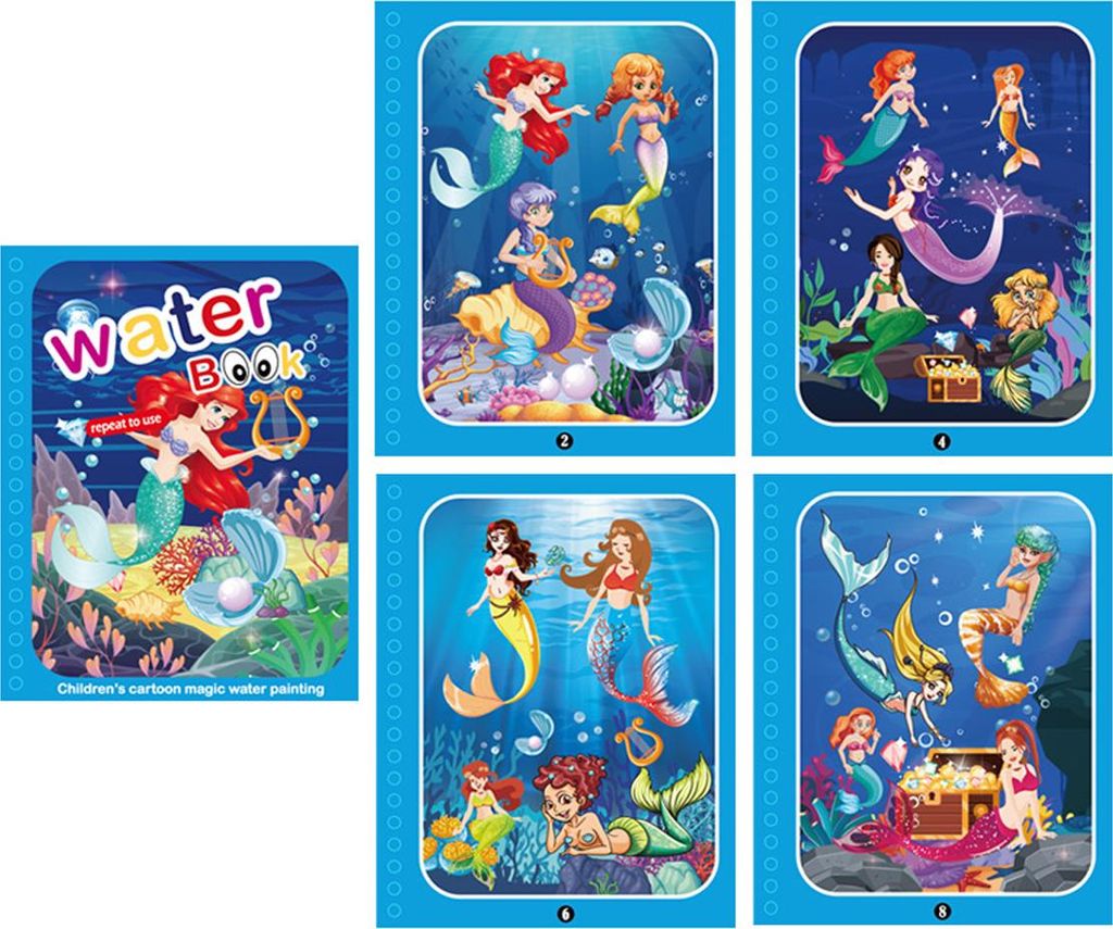 Kinder Malpuzzle Wassermalbuch Zauberbuch Ruhiges Buch Baby Graffiti Malbuch Buch Klares Wasser Bilderalbum Spielzeug