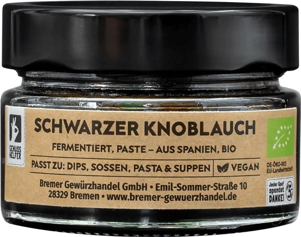 Schwarze Knoblauchpaste, fermentierter Knoblauch, 100g