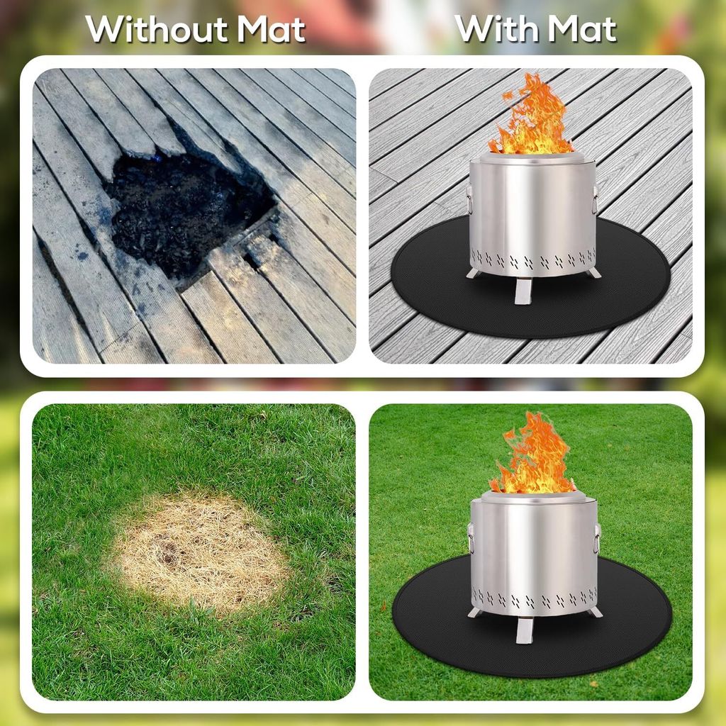 Feuerfeste Matte, 91cm Rund Feuerschale Kaufland.de