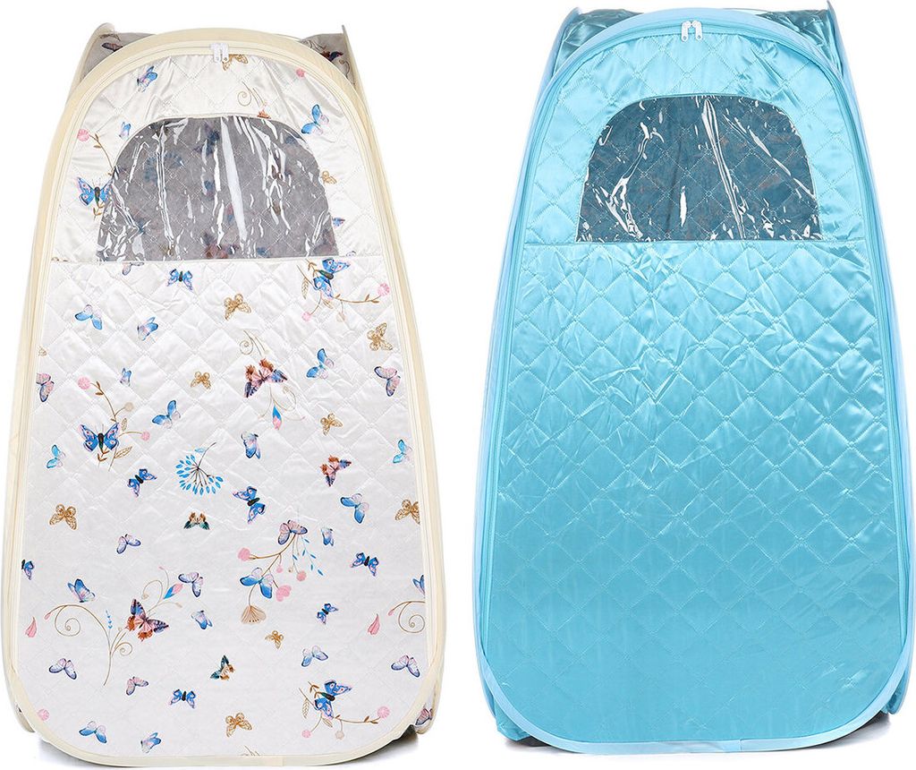 Sweat Box Slimming Sauna Haushalt Single Steamer Einstellbarer Collapsible Room - Grau US Plug