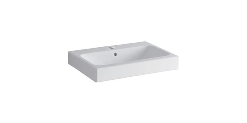 Geberit Waschtisch iCon mit Hahnloch, mit Überlauf 600 x 485 mm weiß 124060600