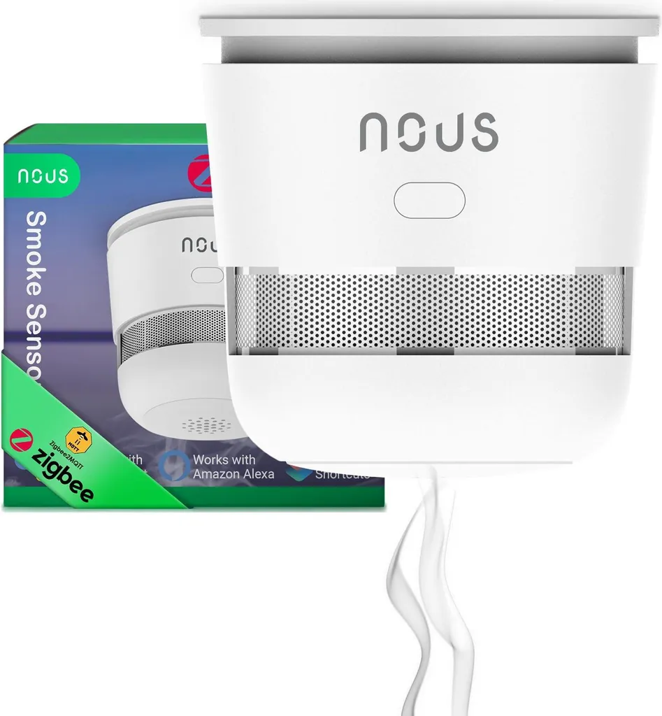 Capteur de Fumée Intelligent 85 dB Alarme Incendie ZigBee Autonomie Longue