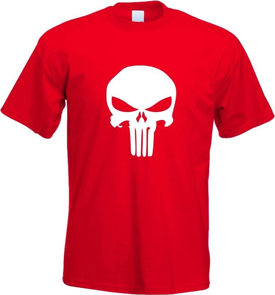 Kiwistar - T-Shirt - rot - Totenkopf Herren Funshirt Bedruckt Design Sprüche Spruch Motive - mit Motiv Bedruckt - Funshirt Design - Sport - Freize...