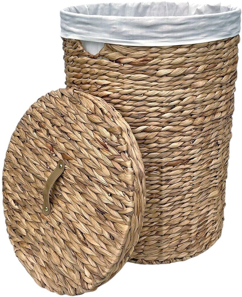 Cesto per la biancheria Lavandoux con coperchio – Fibra di Immagine del prodotto 