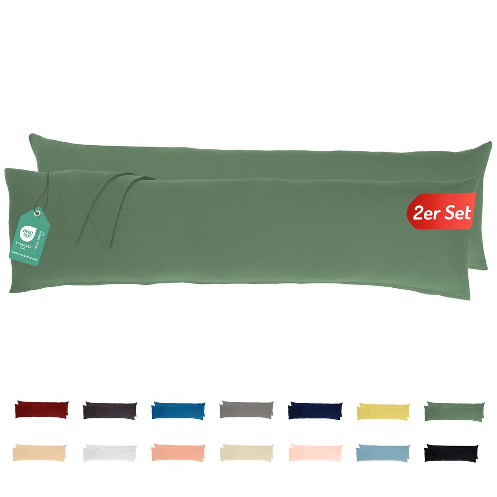Jersey Kissenbezug 2er Set 40x145 cm 100% Baumwolle Produktbild 