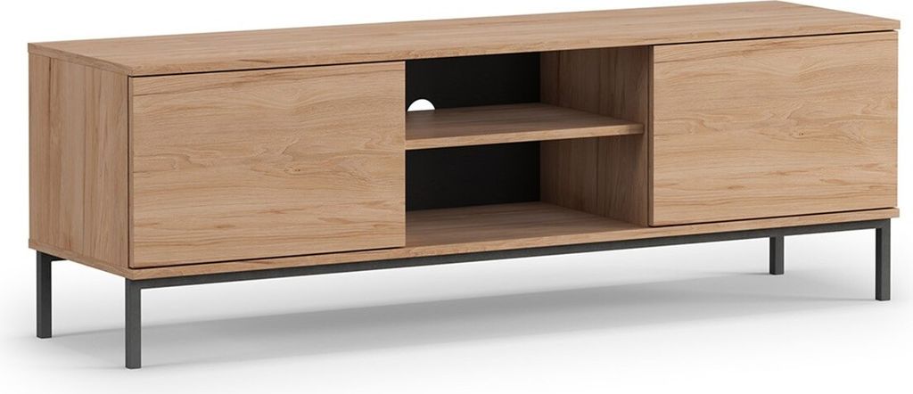 BETTSO RTV Schrank Auf Elegantes und Modernes Design RTV 2D CLAW 150 Hickory Eiche