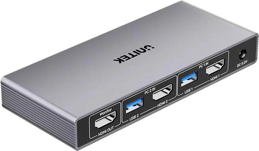 Switch KVM Unitek 55227 One Size stable avec alimentation secteur