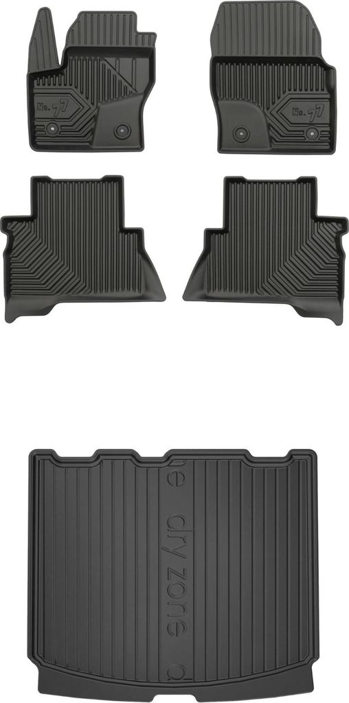 FROGUM Gummimatten Auto Fußmatten + Kofferraummatte für Ford Kuga II 2013-2019