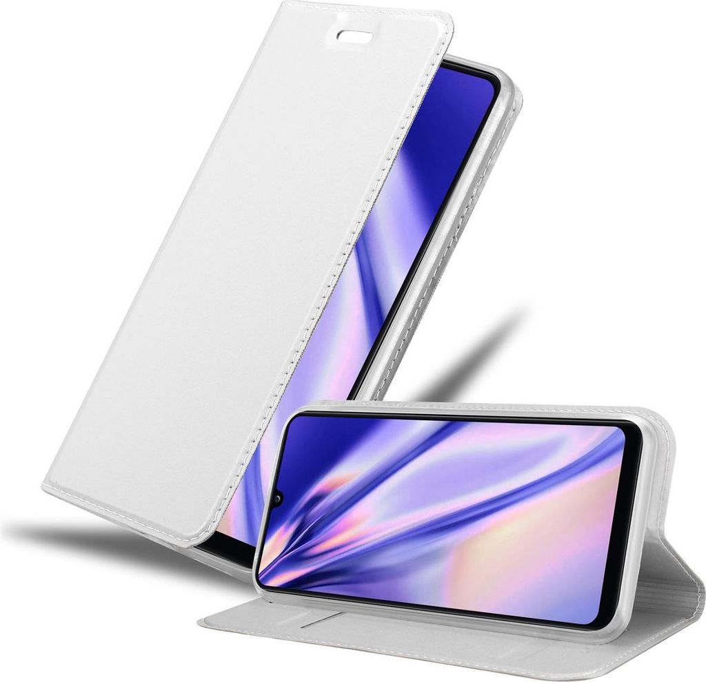 Cadorabo Handyhülle für Samsung Galaxy A31 Schutz Hülle in Silber Cover Etui Book Case Booklet