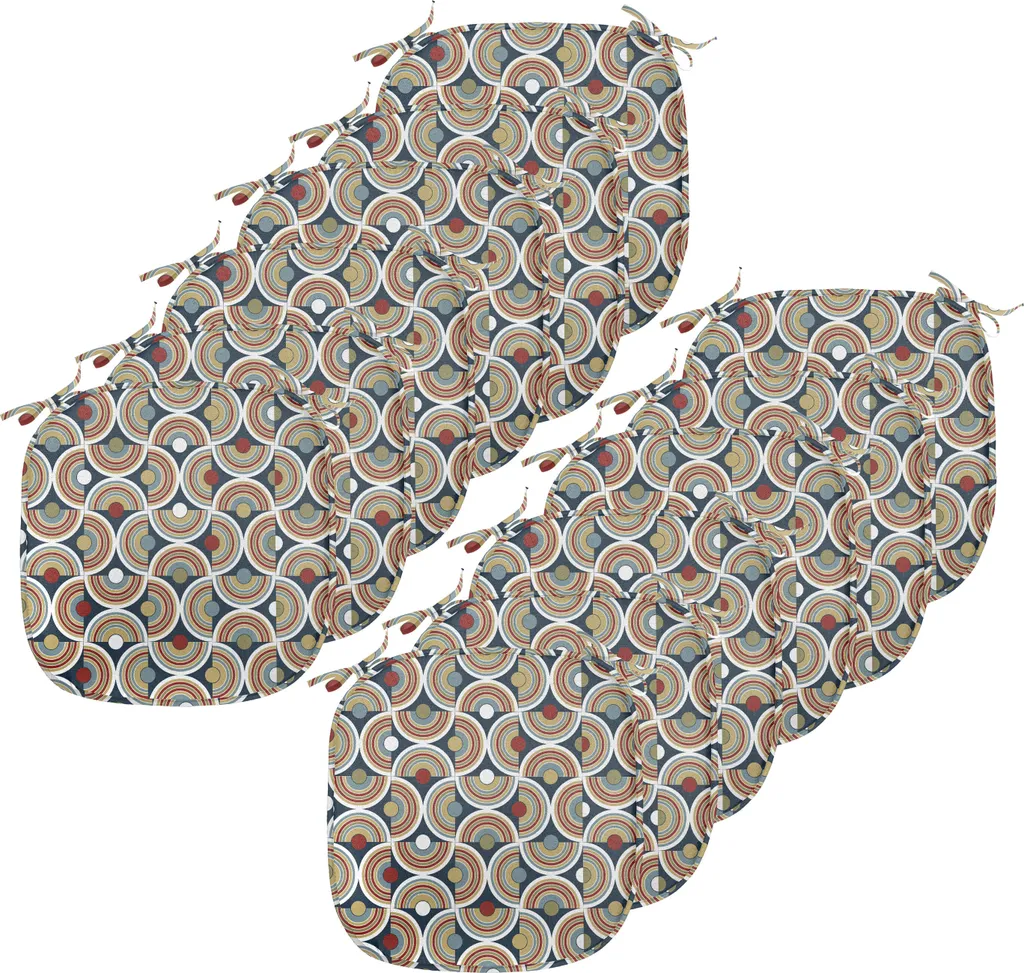 Cuscini Seduta ABAKUHAUS Pack 12 Geometrici 40x40 Blu Rubino Seppia