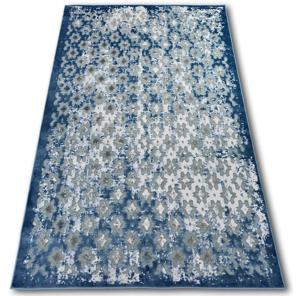 Tapis en Acrylique Doux YAZZ 7006 Gris Bleu - Qualité 80x150 cm