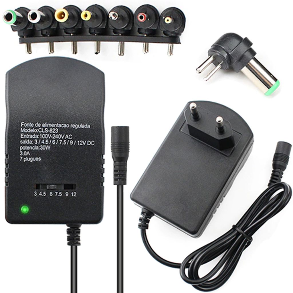 Netzgerät 12 V/AC 100-240 V mit Adapter für 12 V Stecker