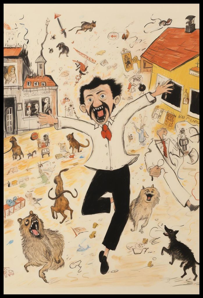 Plakat 61x90,5cm Chaos in der Stadt