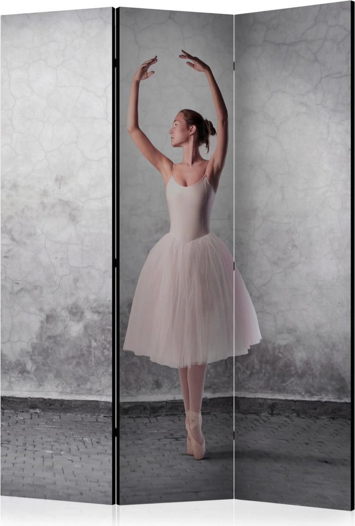 3-teiliger Doppelseitiger Vlies Paravent - Ballerina in Degas paintings style 135x172 cm Menschen h-C-0124-z-b