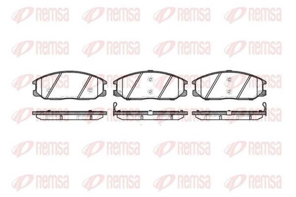 REMSA Bremsbeläge Satz Vorne Bremsklötze für HYUNDAI SANTA FÉ I 0771.12