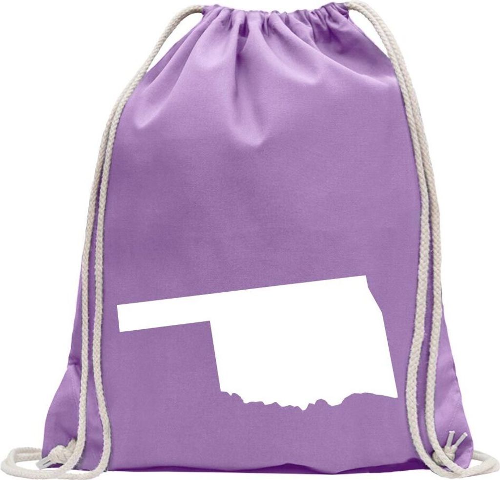 Kiwistar - Turnbeutel - lavendel - USA - Bundesstaat - Oklahoma - Fun Rucksack Sport Beutel Gymsack Baumwolle mit Ziehgurt