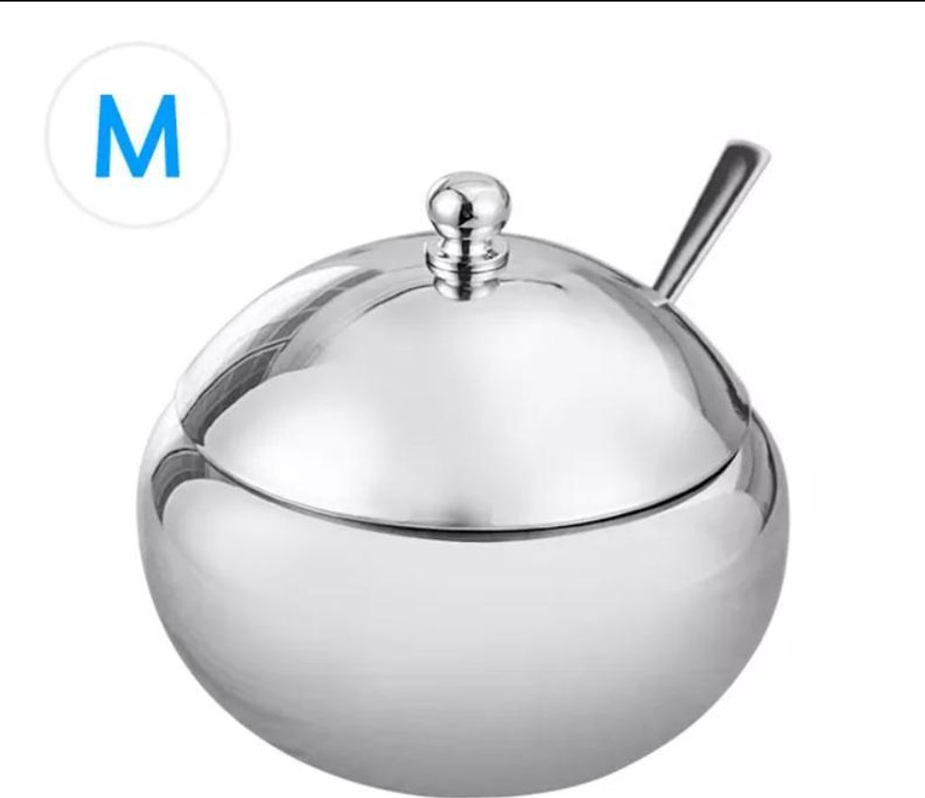 Edelstahl Gewürztöpfe Salz Box Zucker Bowel Condiment Caddy Container Halter mit Löffel Deckel für Catering Hosting Parteien Küche