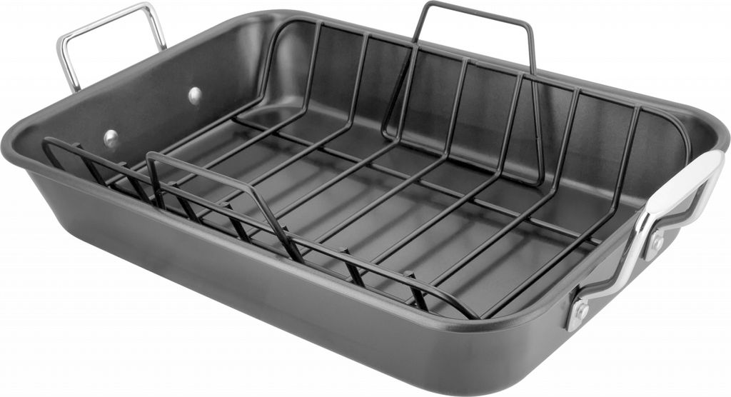 Stellar Backblech, Kohlenstoffstahl, 40x28x10 cm, schwarz/silber