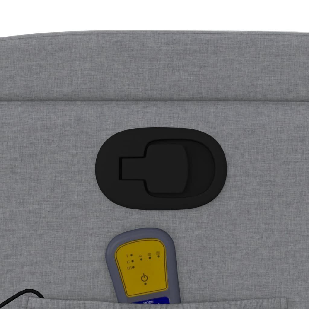 Masážní křeslo Light Grey Fabric Obrázek produktu 9