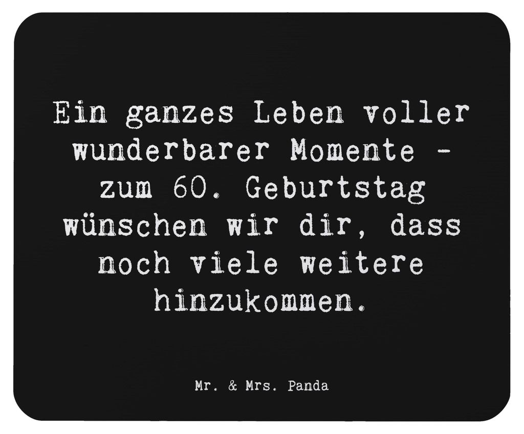 Mr. & Mrs. Panda Mouse Pad Spruch 60. Geburtstag Momente - Schwarz - Geschenk, Meilenstein, laptop mousepad, Alter, Geburtstagsgeschenk, Happy Birt...
