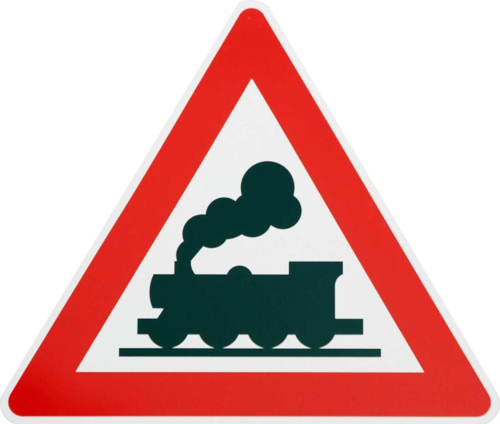ORIGINAL Verkehrsschild Achtung Bahnübergang Nr. 151 nach Produktbild 
