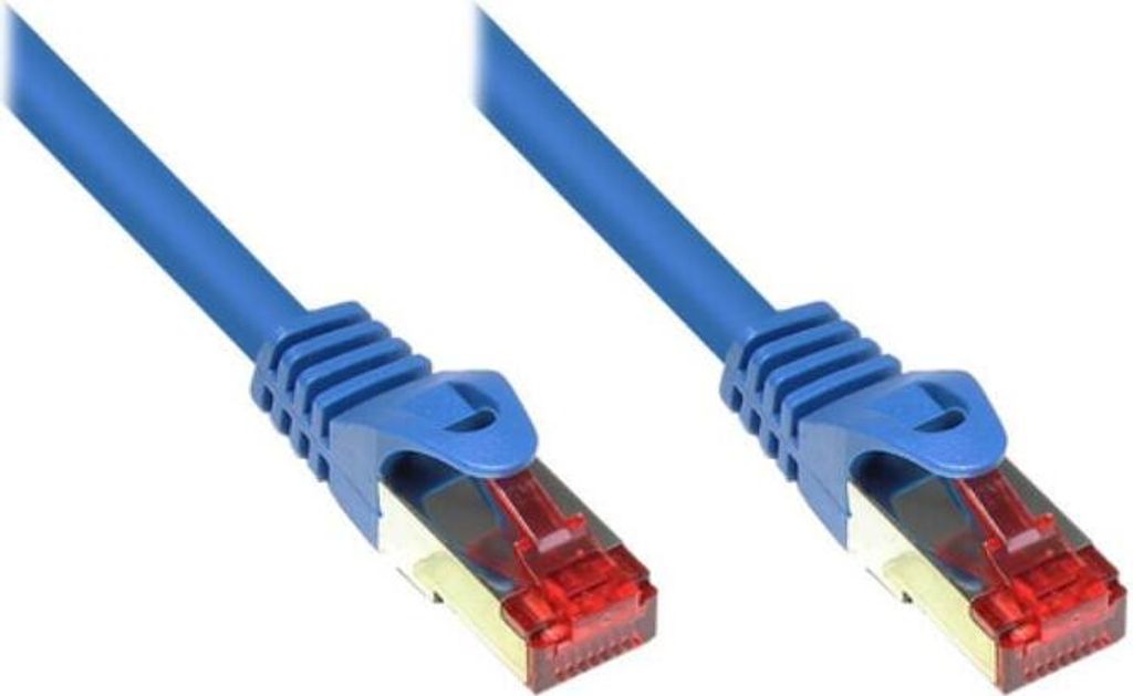 Patchkabel Cat. 6, S/FTP, 2m, blau, PiMF, PVC, RJ45