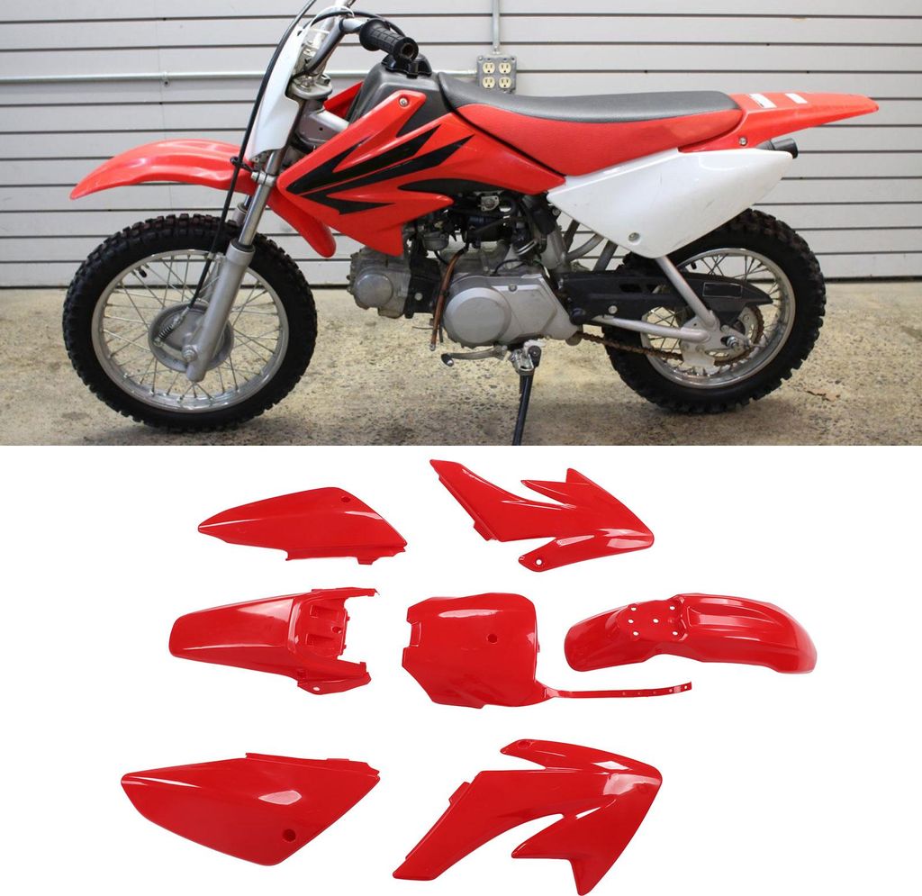 Motorrad-Kotflügel-Verkleidungsset, ABS-Kunststoff, verschleißfest, alterungsbeständig, Ersatz für CRF 70