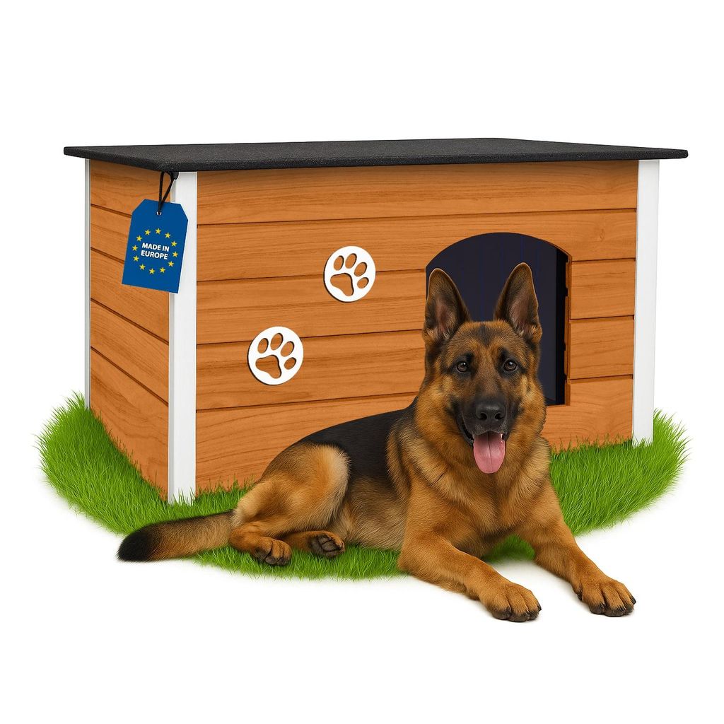 Outentin Hundehütte Outdoor Winterfest für Große Hunde – Produktbild 