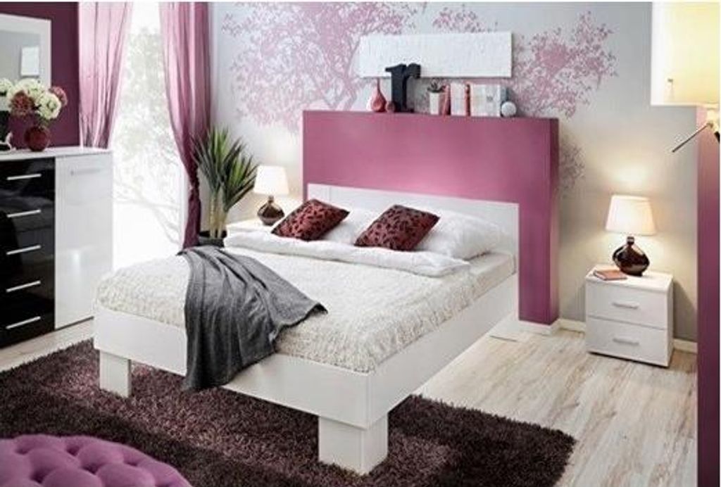 Bett 160 cm - Kollektion VICKY - Farbe Weiß
