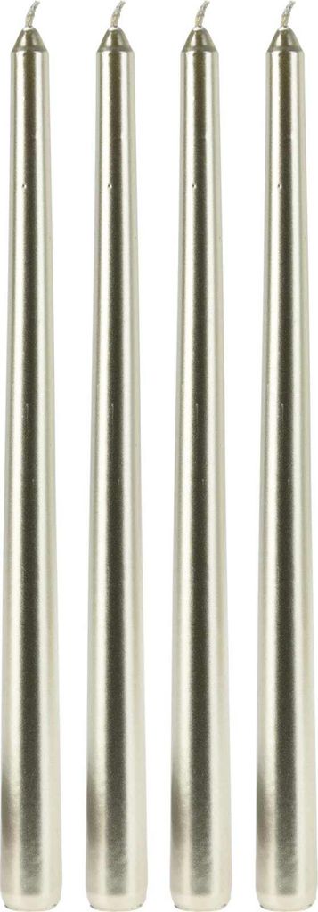 Tischkerzen Metallisch, 30 cm 4er-Set