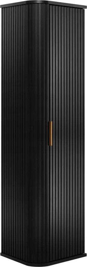 Colonne de salle de bains noire RODAN 139 cm | Meuble de rangement