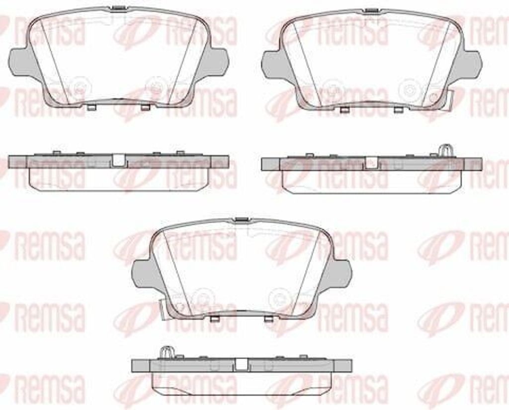 REMSA Bremsbeläge Satz Hinten Bremsklötze für OPEL INSIGNIA Caravan 1821.02