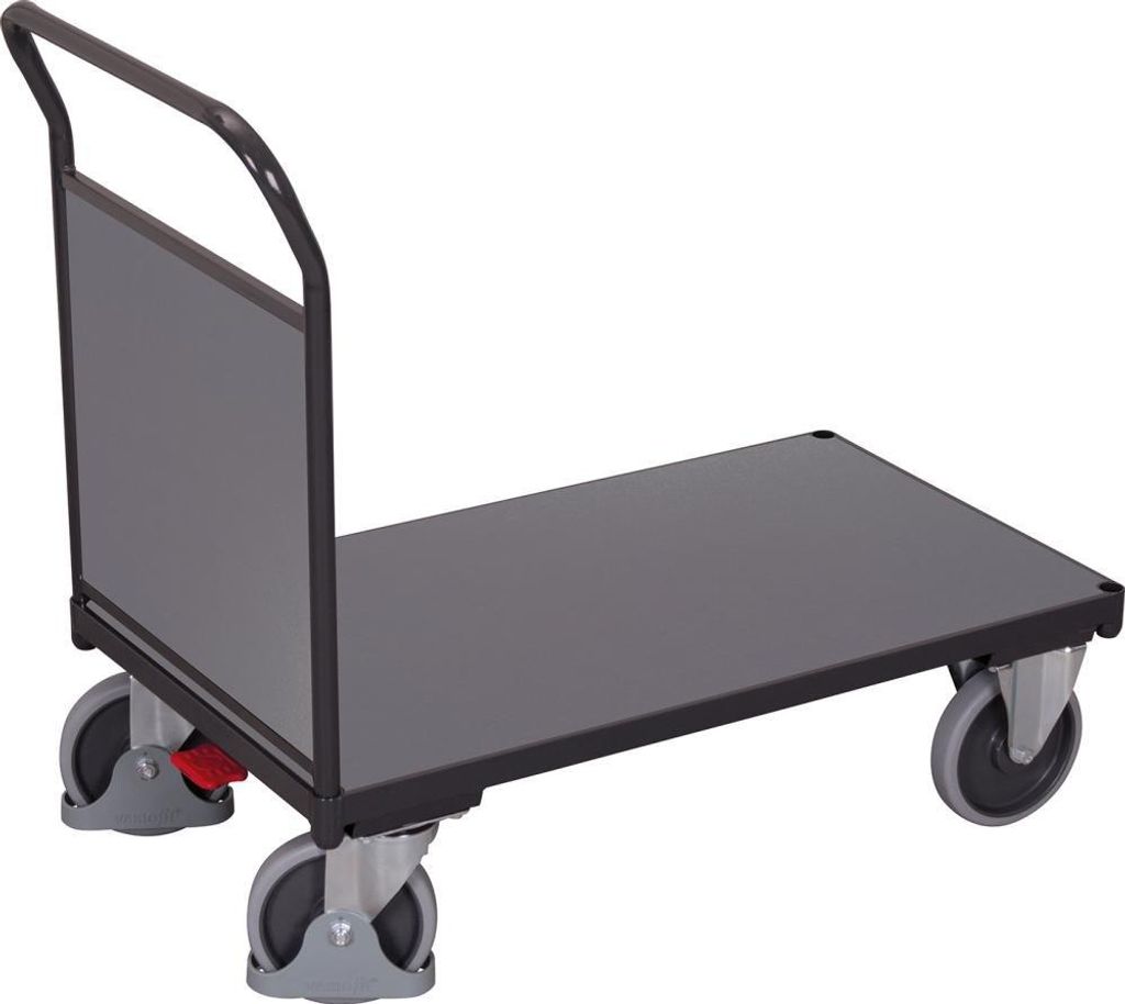 VARIOfit Stirnwandwagen mit Holzwand 880x500mm Anthrazitgrau RAL 7016