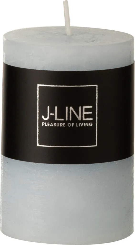 J-Line Bougie Cylindrique Bleu Clair 18h Petite Taille - Lot de 6 Pièces
