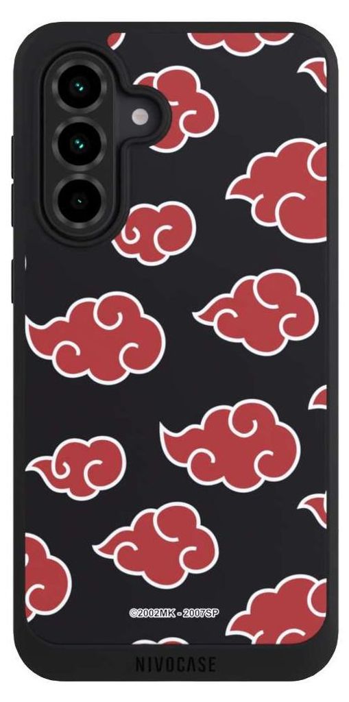 NIVOCASE Handyhülle für Samsung Galaxy A36 5G Hülle NIVOpure Case Schwarz Naruto Shippuden Offizielles Lizenzprodukt Akatsuki