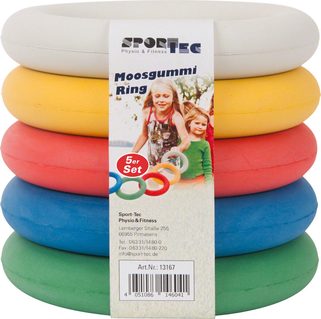 Moosgummiring, Ø 17 cm, 5er Set