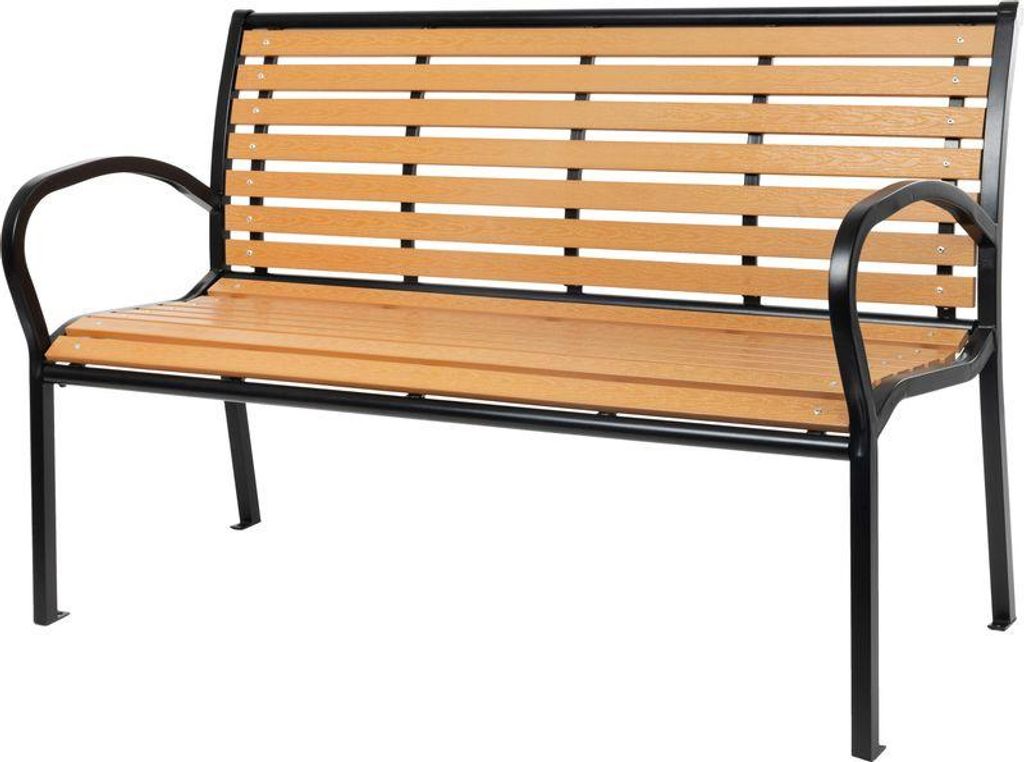Lavička zahradní KIMBRA, 120x41x82 cm, ocel/plast Obrázek produktu 